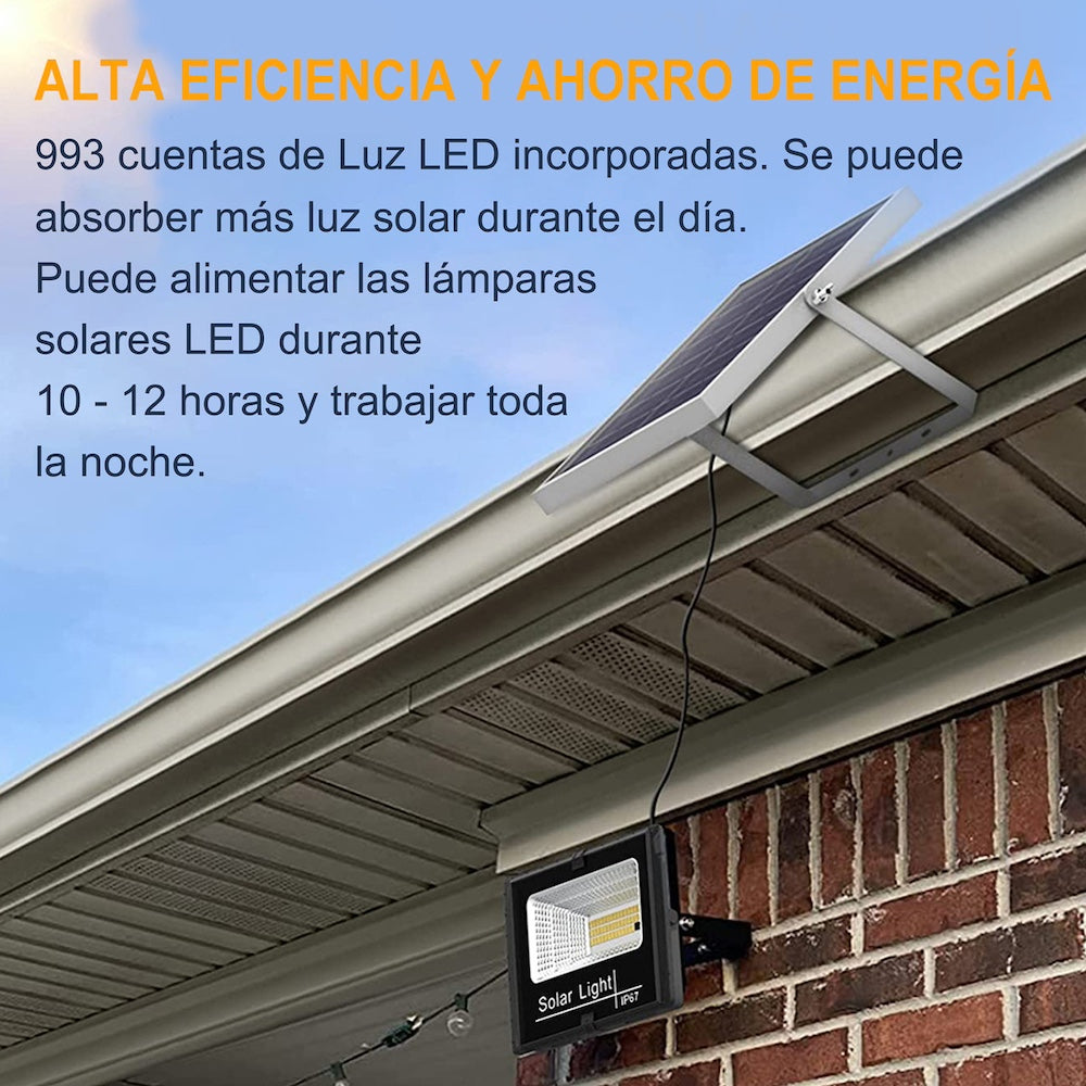 Reflector Solar 100W 6500mAh con Panel solares para intemperie IP67 MOR-100H