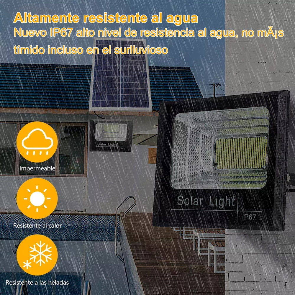 Reflector Solar 100W 6500mAh con Panel solares para intemperie IP67 MOR-100H