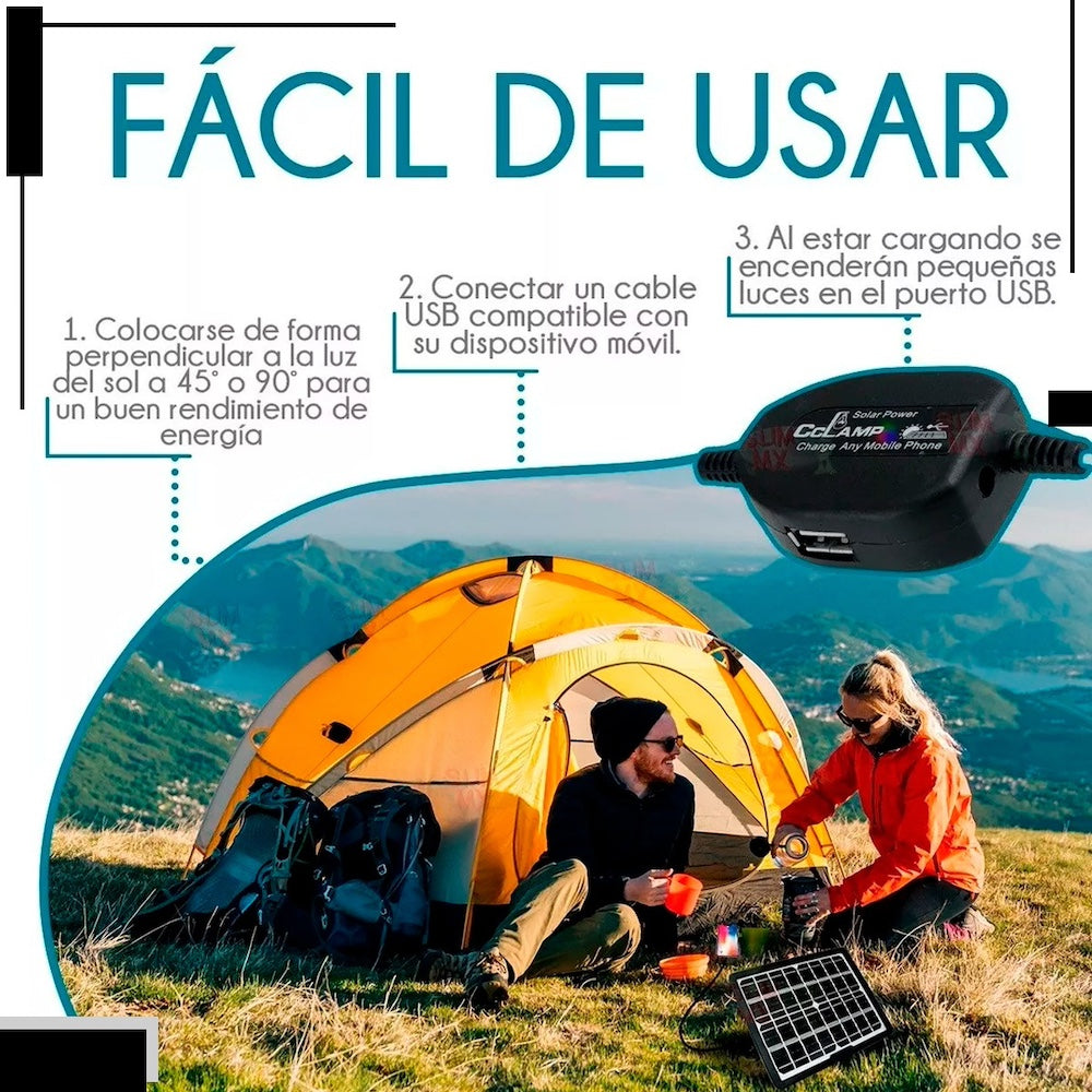 Panel Solar y bateria Moreka MOR-120S 20W 3000 mAh Para Exteriores