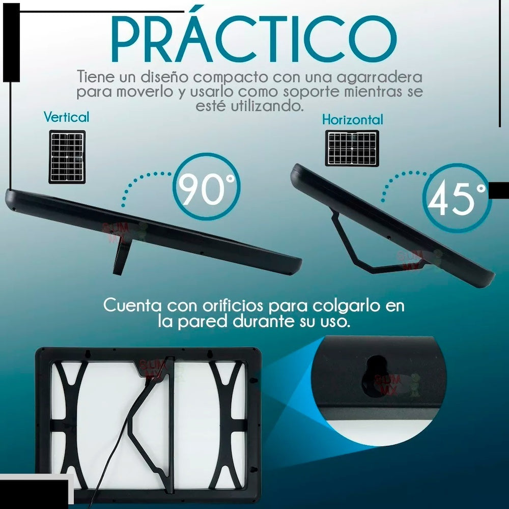 Panel Solar y bateria Moreka MOR-120S 20W 3000 mAh Para Exteriores