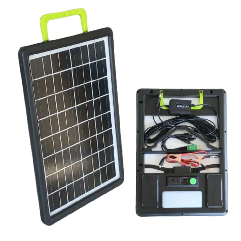 Panel Solar y bateria Moreka MOR-120S 20W 3000 mAh Para Exteriores