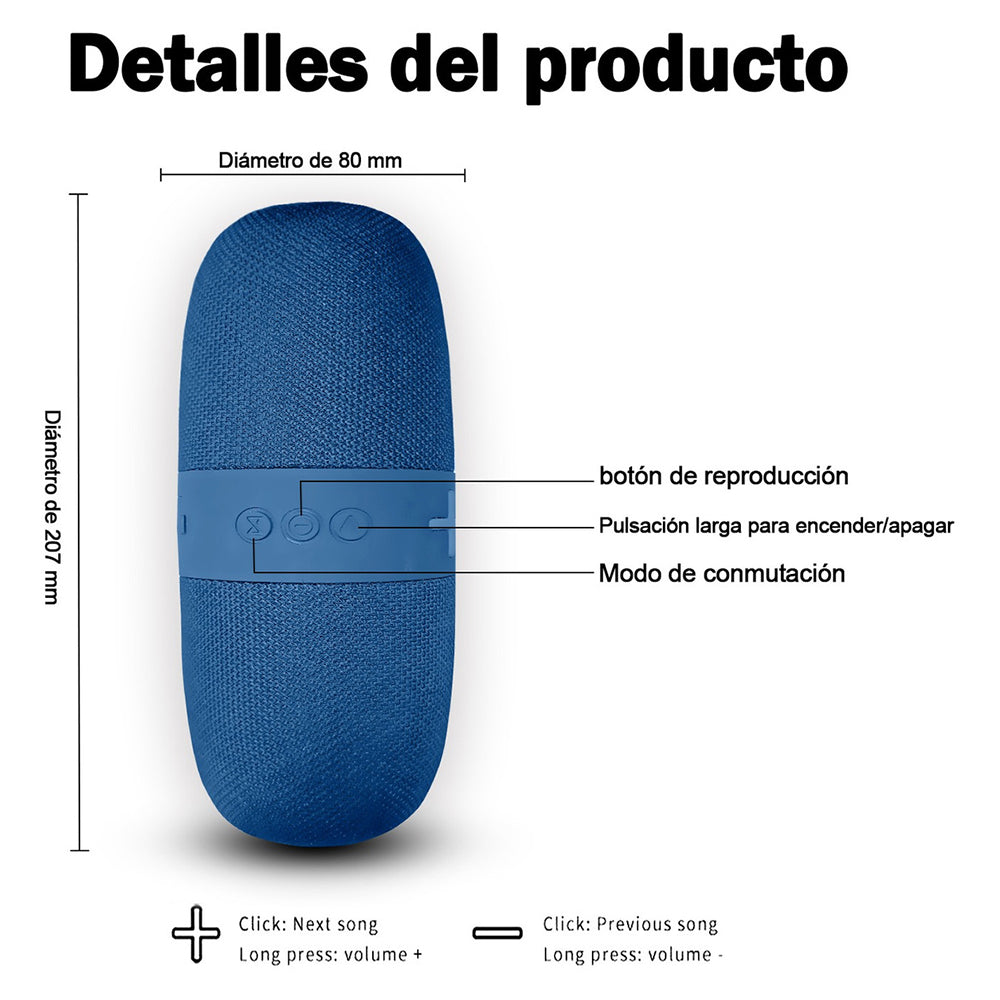 Bocina Bluetooth Moreka 300 TF Card Radio FM Resistente al agua