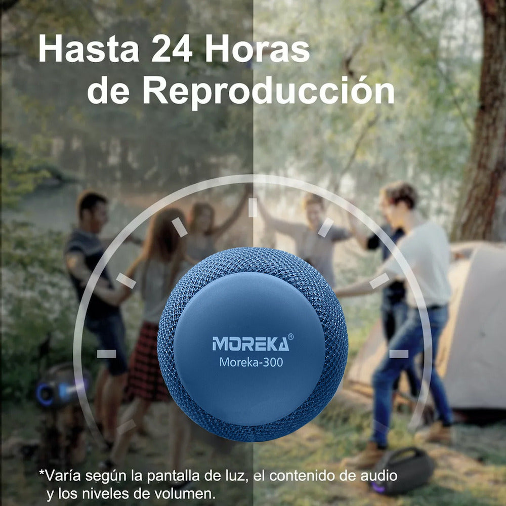 Bocina Bluetooth Moreka 300 TF Card Radio FM Resistente al agua