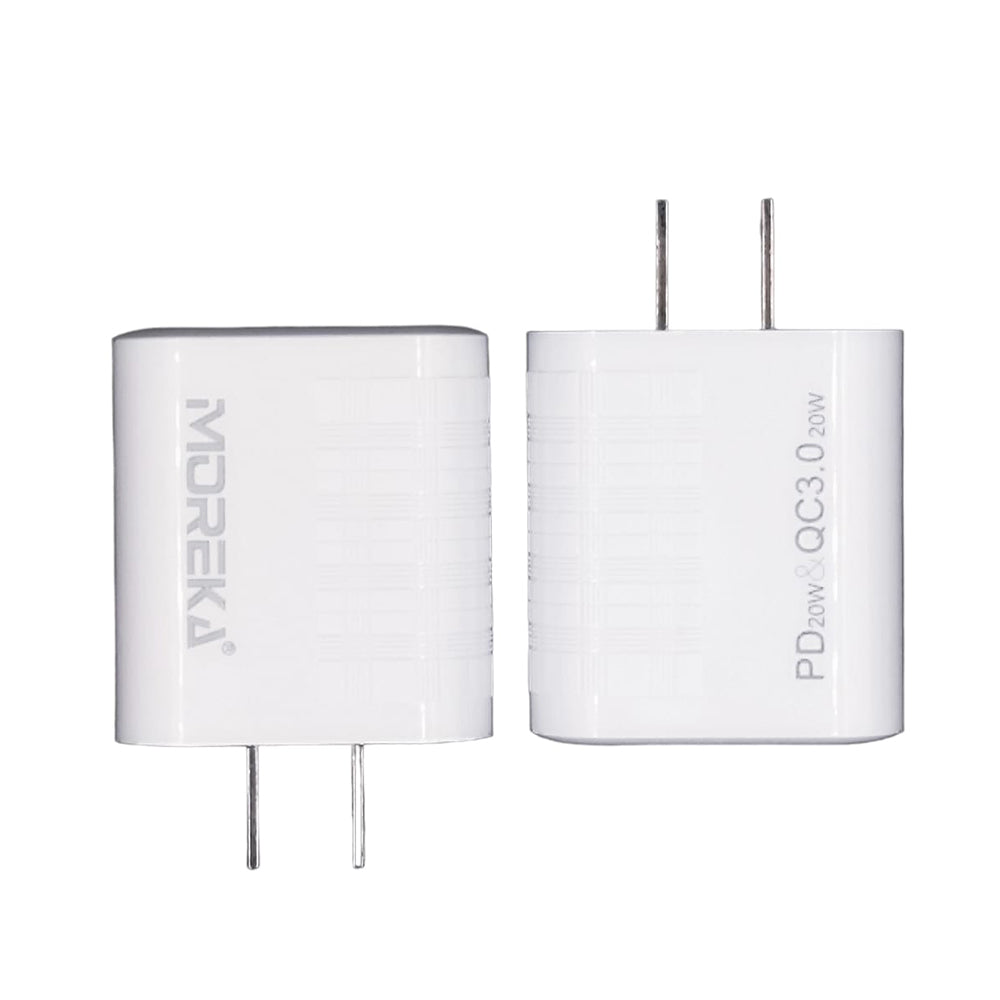 Cargador MOREKA MQ015 20W, 3.1A Incluye Cable tipo C - USB