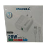 Cargador MOREKA MQ015 20W, 3.1A Incluye Cable USB - C
