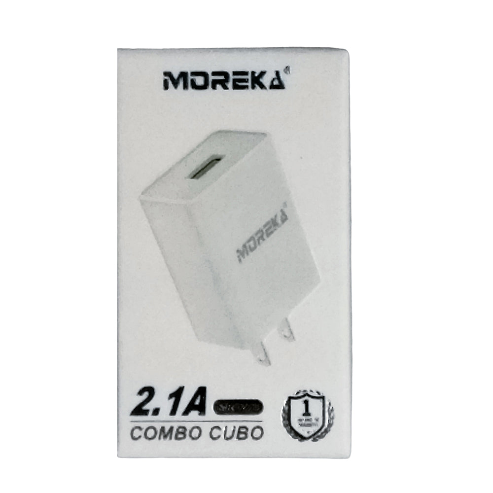 Cargador Moreka MR1275 2.1A, 10W Carga Rapida