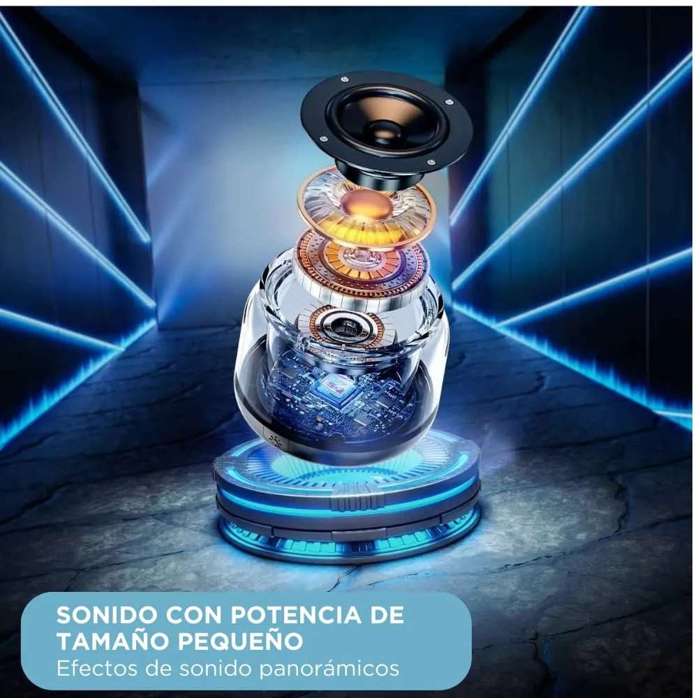 Bocina MS300 5W 5000mAh 4-5 hrs de bateria Bluetooth luz RGB recargable