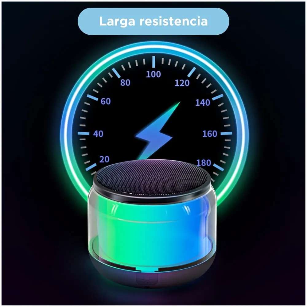 Bocina MS300 5W 5000mAh 4-5 hrs de bateria Bluetooth luz RGB recargable