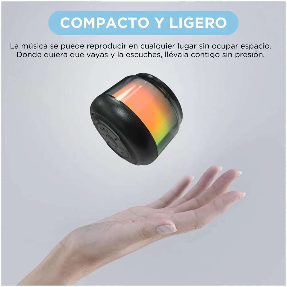 Bocina MS300 5W 5000mAh 4-5 hrs de bateria Bluetooth luz RGB recargable