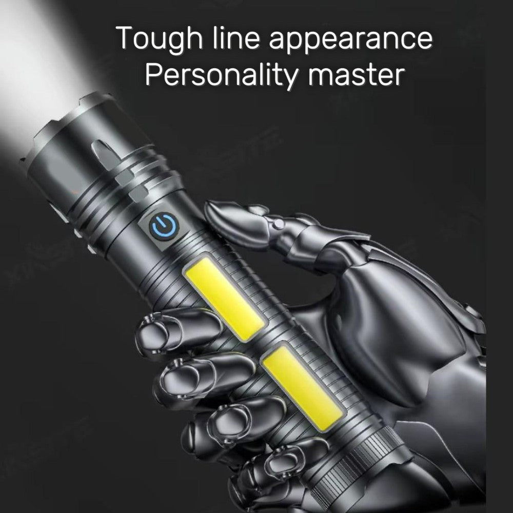 Linterna tactica metalica recargable 3600mAh TG+COB 3000 metros de distancia MT-023