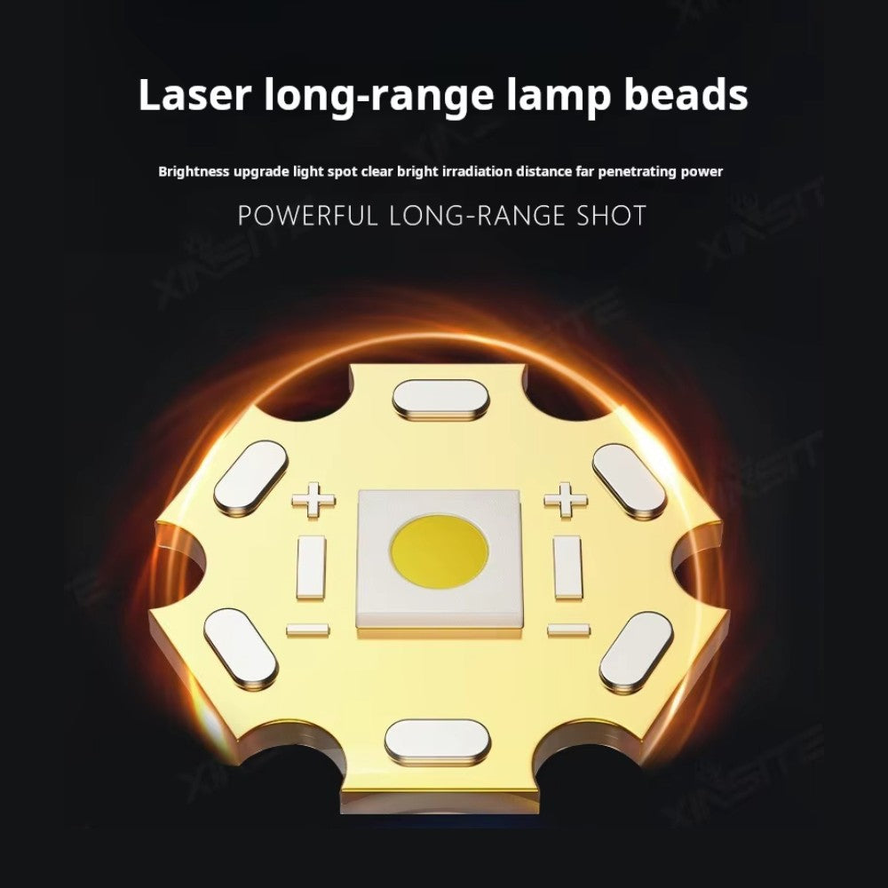 Linterna tactica metalica recargable 3600mAh TG+COB 3000 metros de distancia MT-023