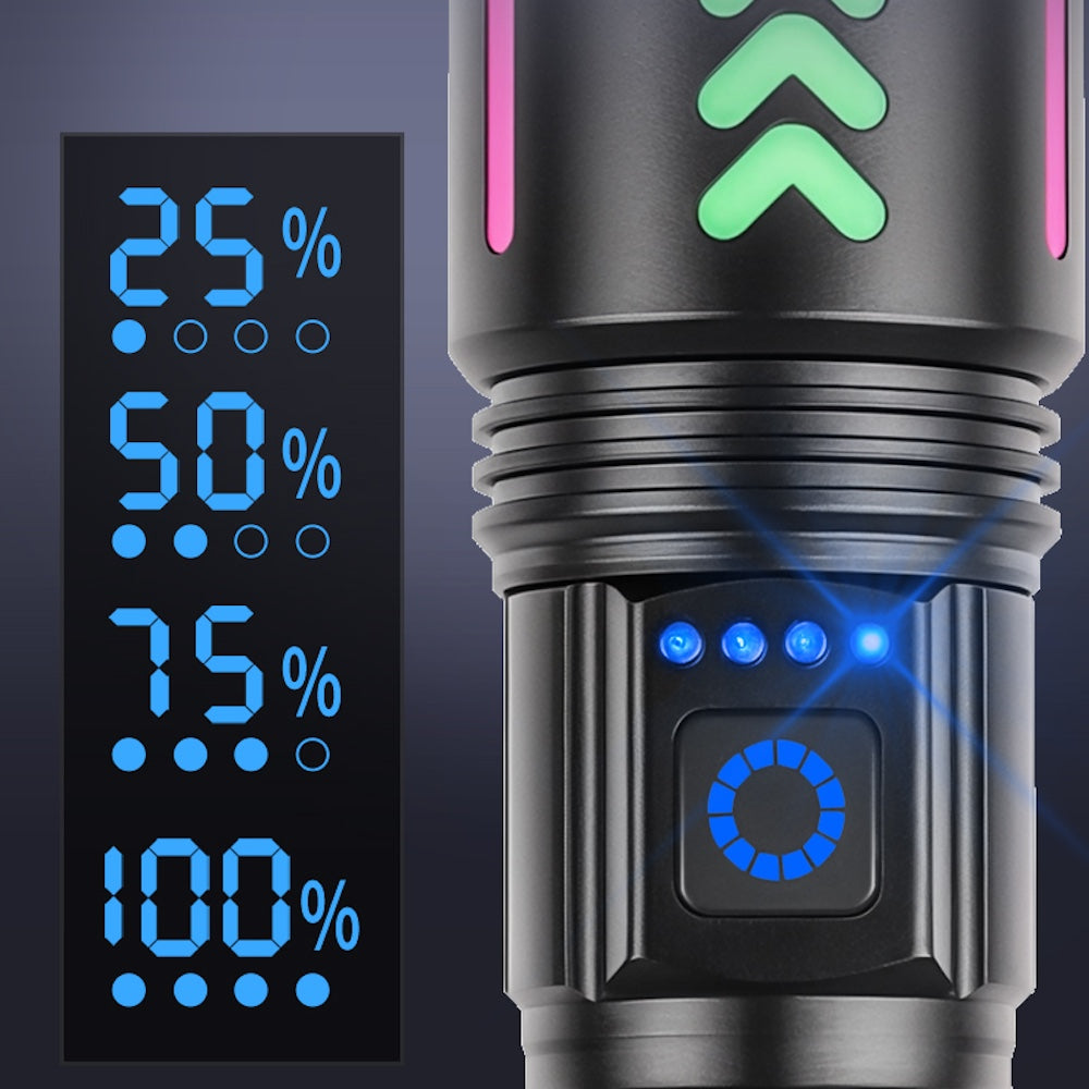 Lampara Táctica Recargable Usb Laser 20W 8800mAh / 4.2V  Moreka MT-032