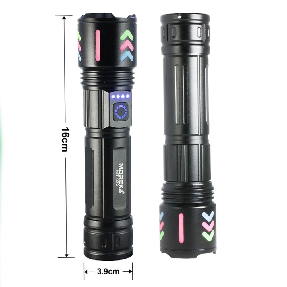 Lampara Táctica Recargable Usb Laser 20W 8800mAh / 4.2V  Moreka MT-032