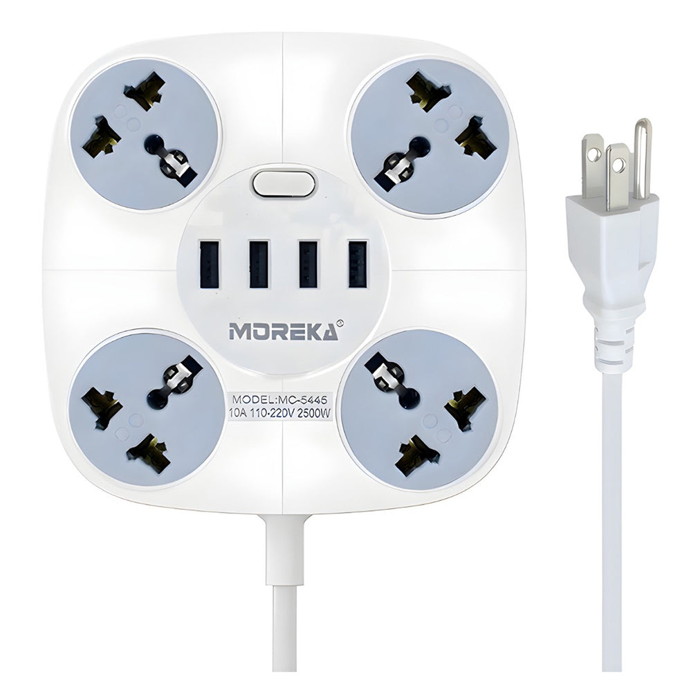 Multicontacto Circular 4 Conexiones 4 Puertos Usb Mc-5445