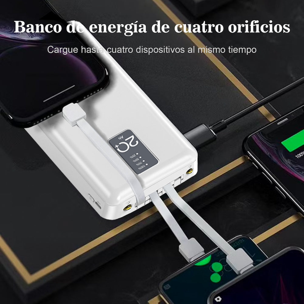 Power Bank Nebro WB-214 20000mAh 2.1A 5V incluye cables IP C V8