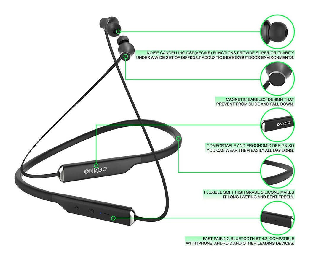 Audífonos Onkee S7 Sport baterÍa 15 hrs.