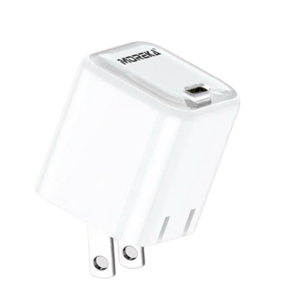 Cubo carga rápida 20W 5V- 3A puerto C Clavija plegable Moreka P-211