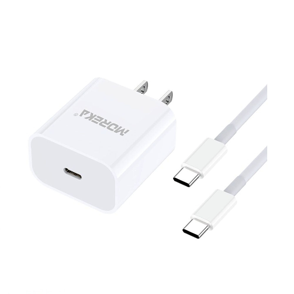 Cargador MOREKA P-203 20W, 3.1A Puerto C Cable C - C 1M