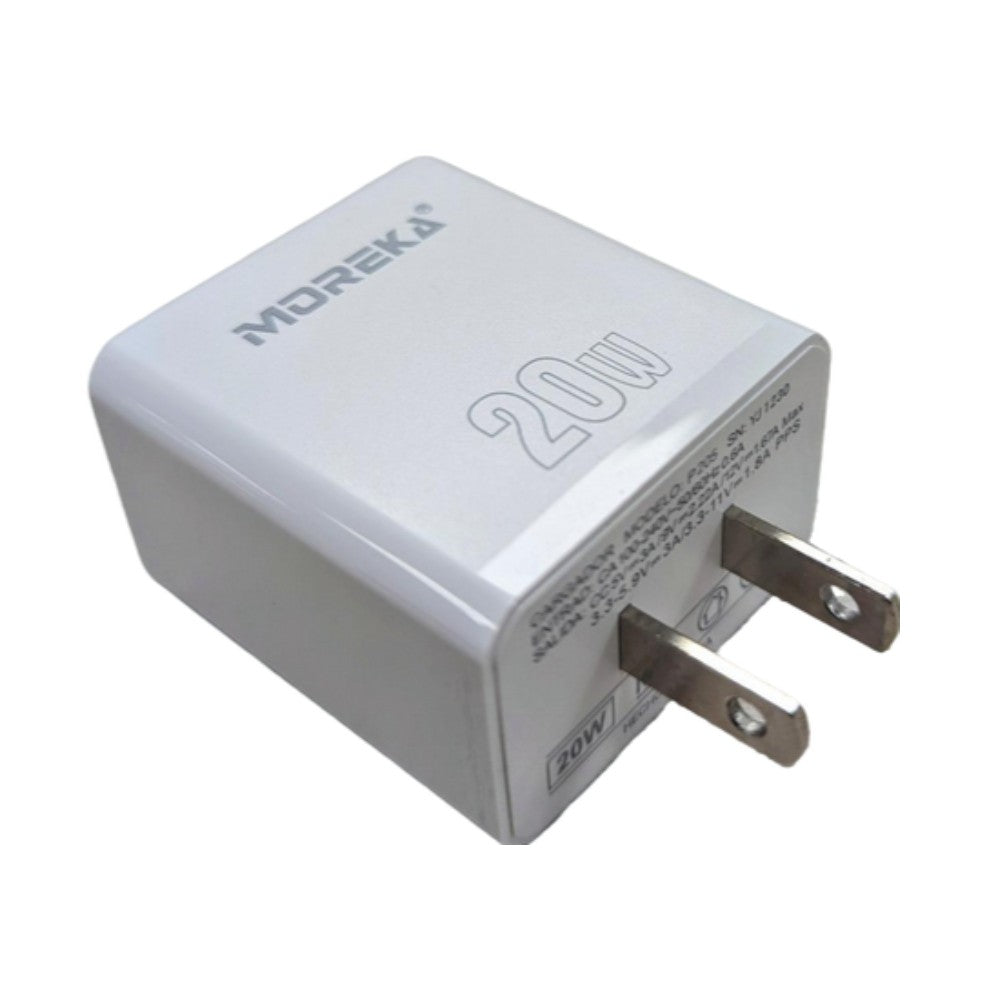 Cargador 20W Moreka P205 puerto tipo C Cubo