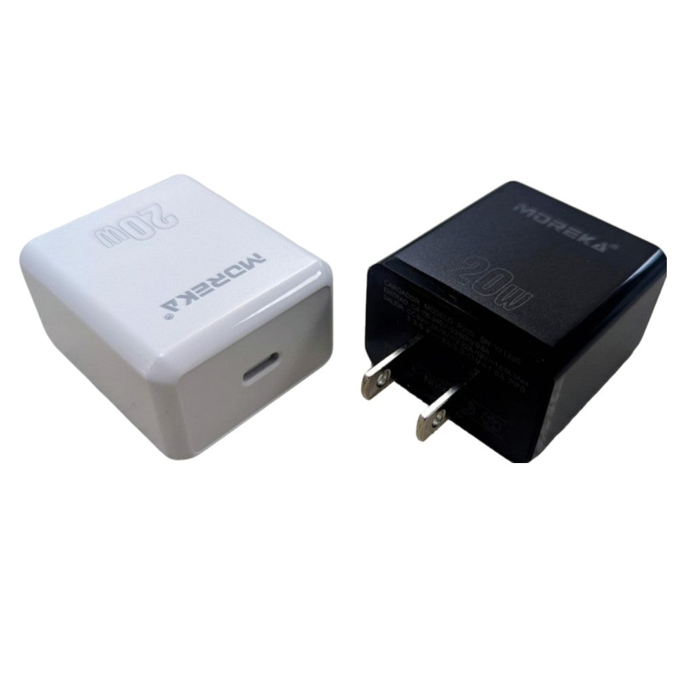 Cargador 20W Moreka P205 puerto tipo C Cubo