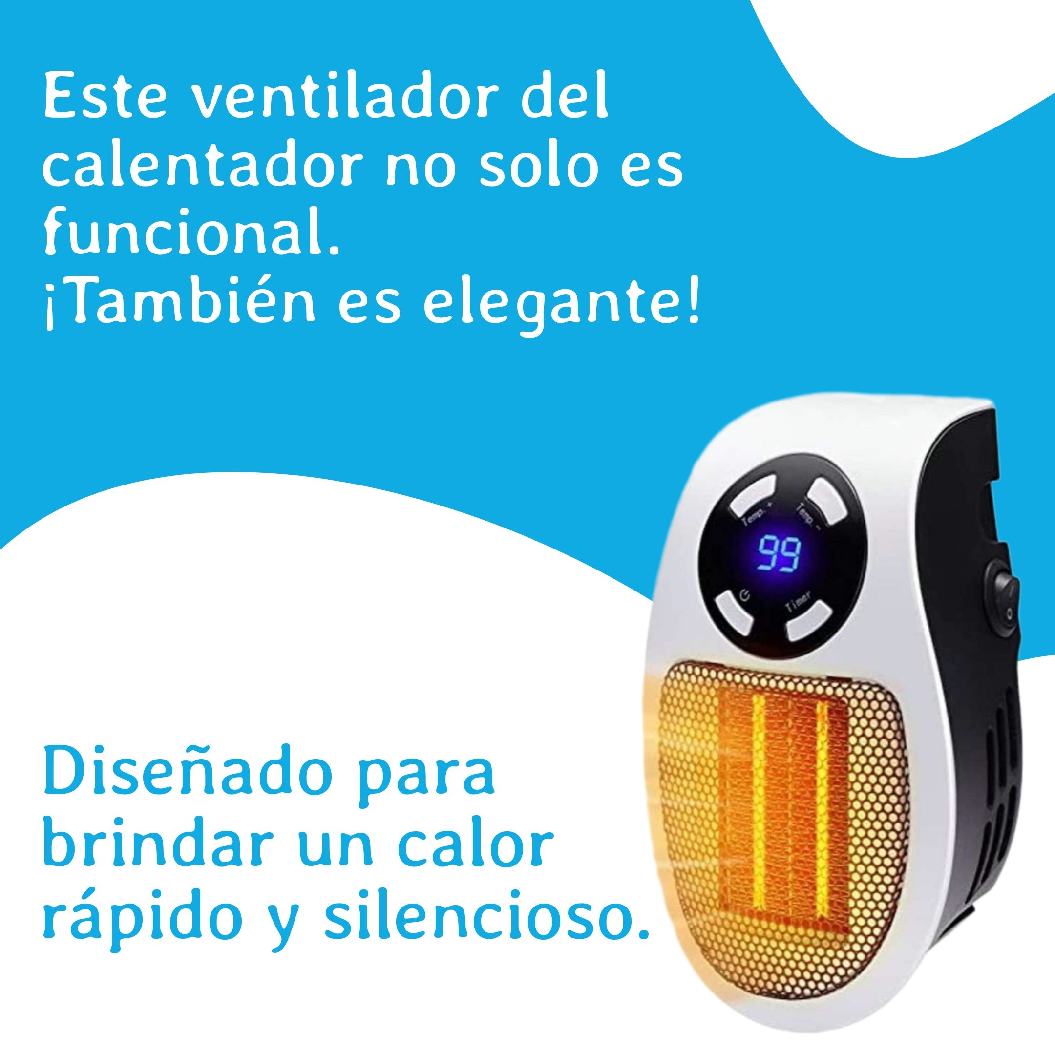 Calentador eléctrico portátil de 500 W de Pared RJG-023