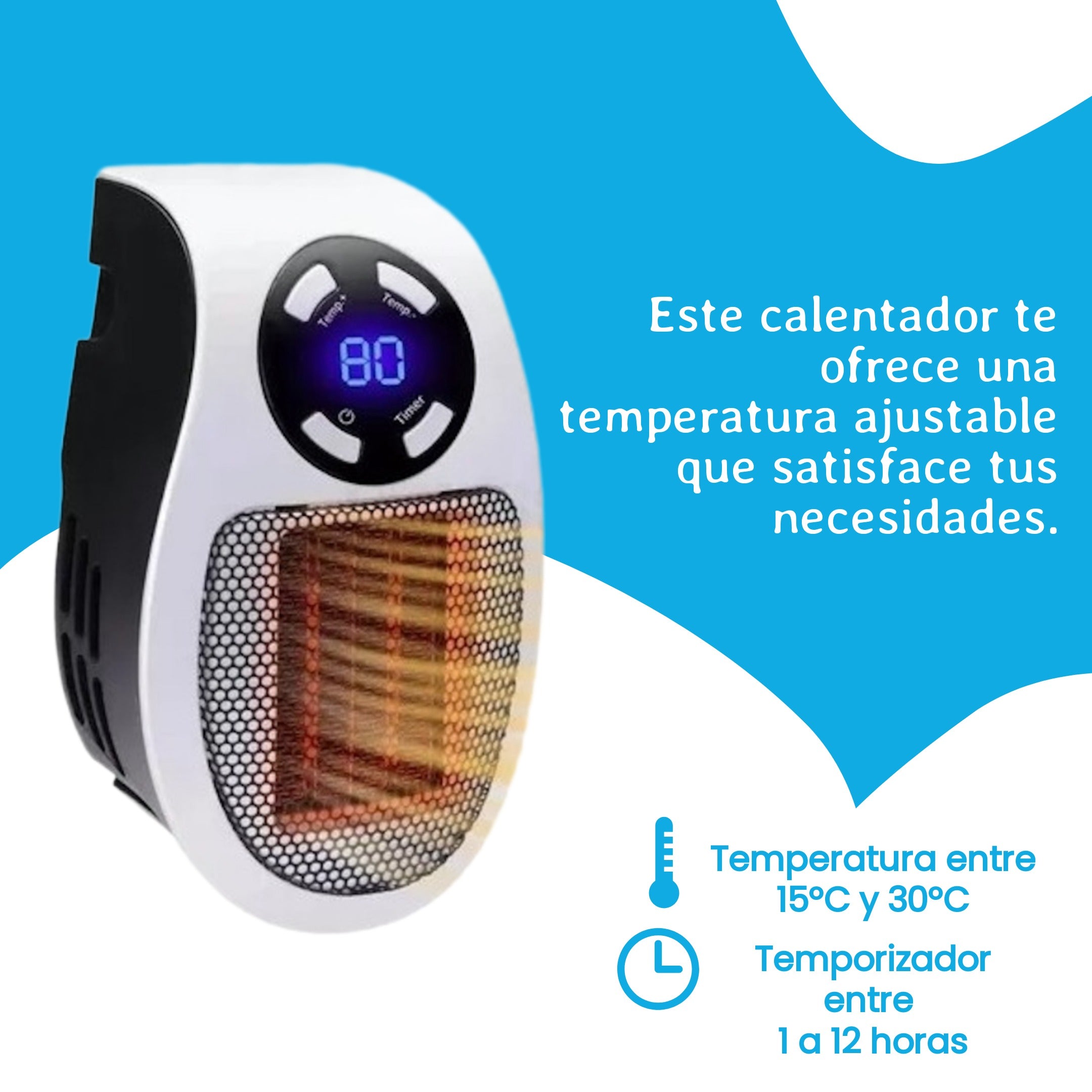 Calentador eléctrico portátil de 500 W de Pared RJG-023