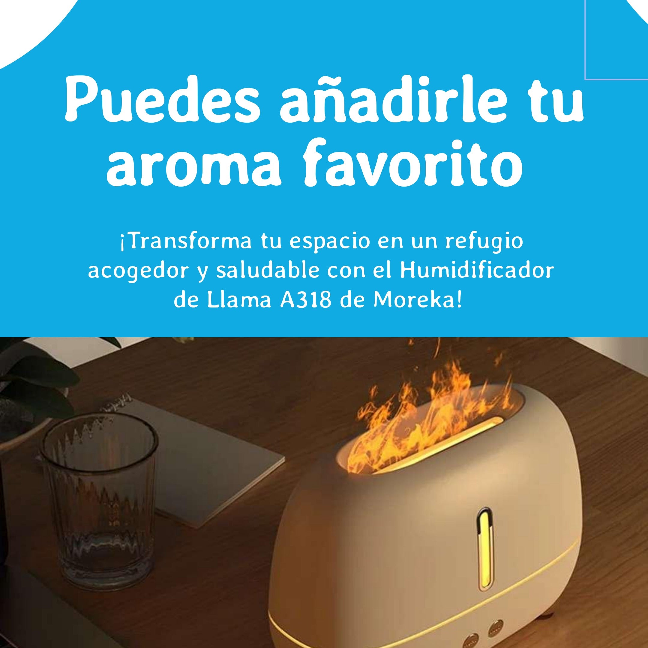 Humificador de llama Portatil A318 Aromaterapia