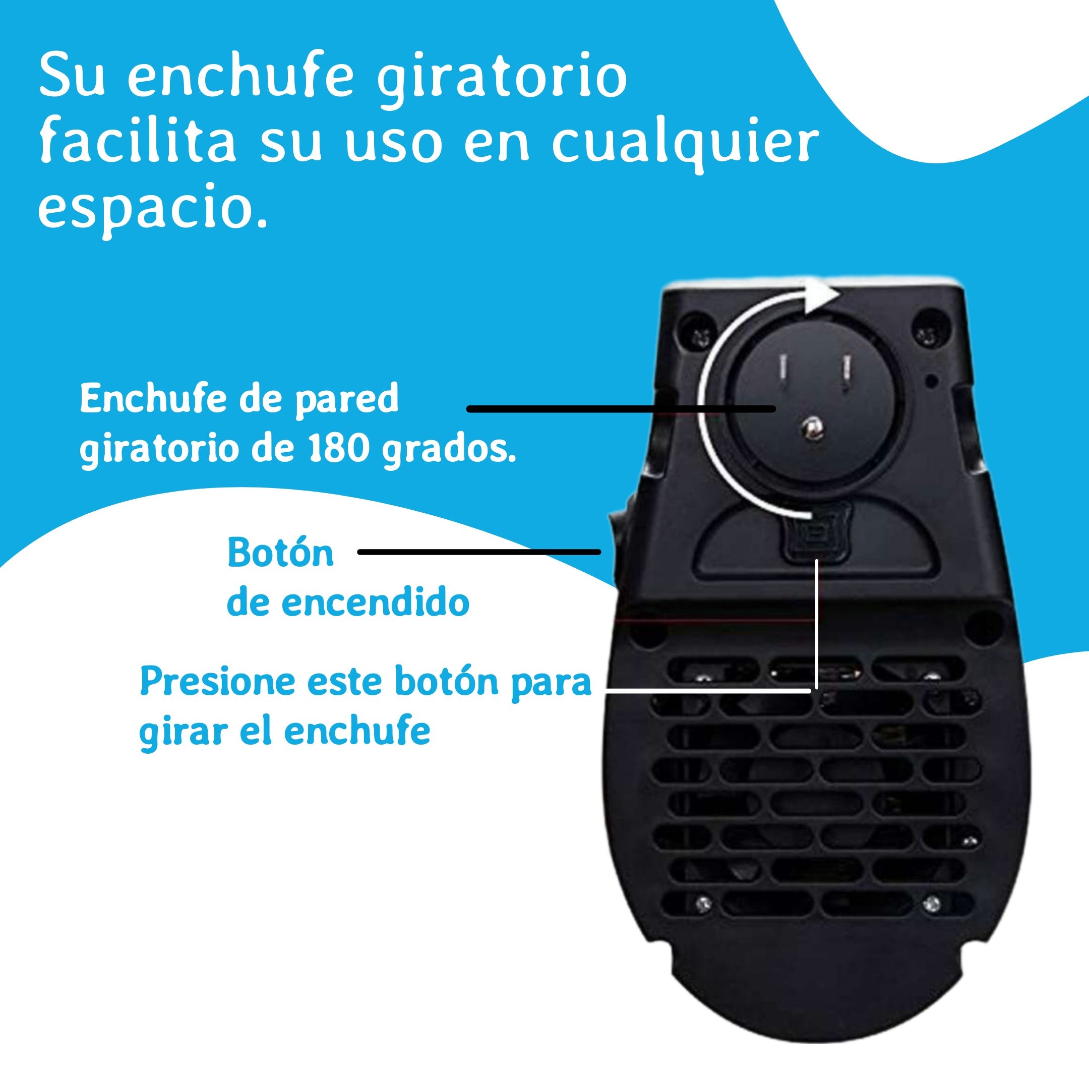 Calentador eléctrico portátil de 500 W de Pared RJG-023