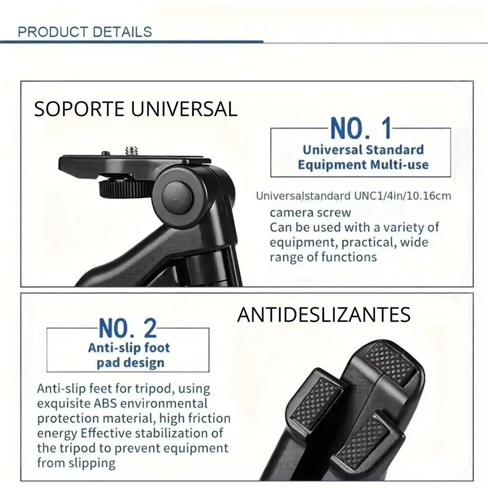 Soporte Celular Videoblog Set Tripie Con Luz Led Microfono PY-49