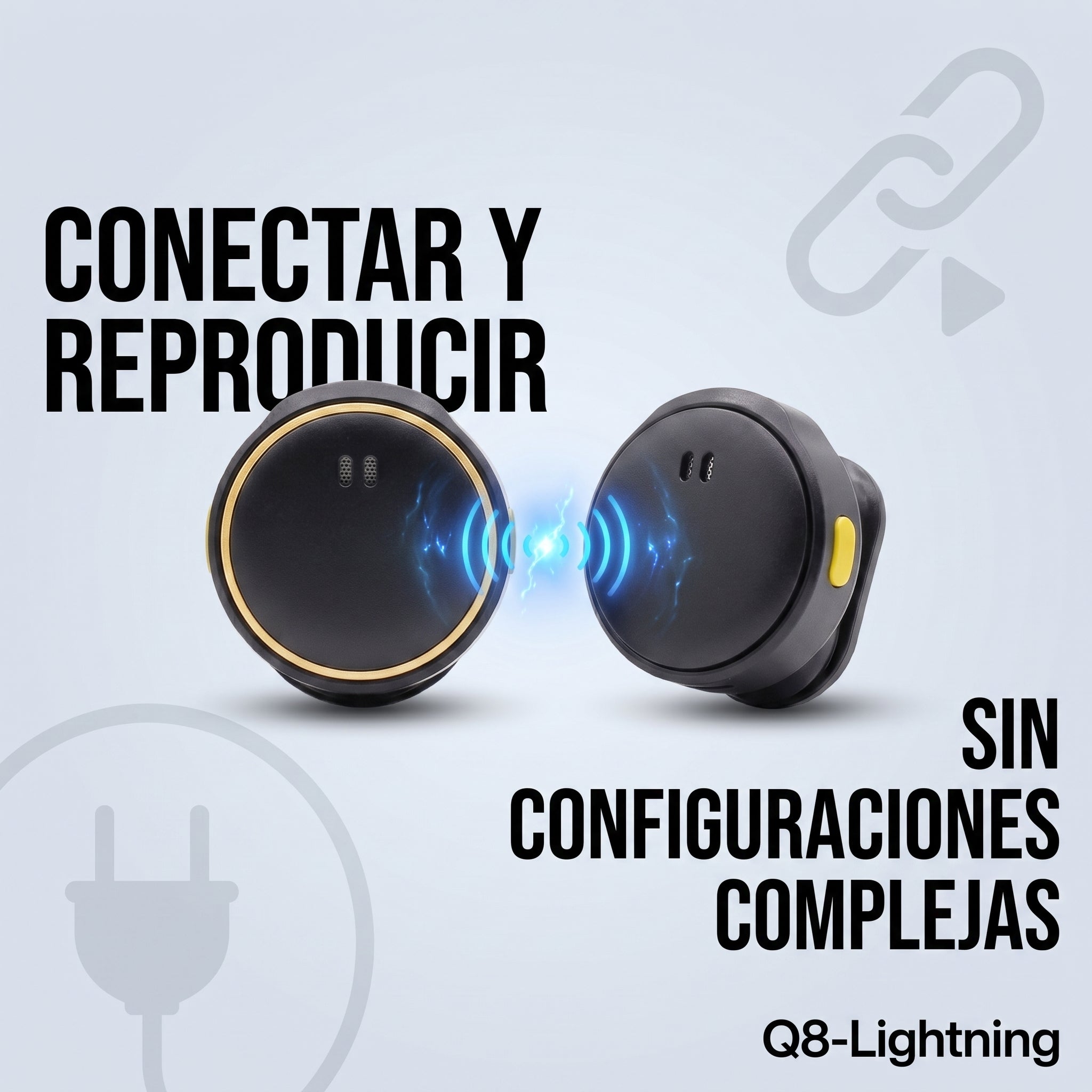 Micrófonos Inalámbricos YISEN Q8-Lightning 2.4G con Alcance de 20 Metros Plug and Play