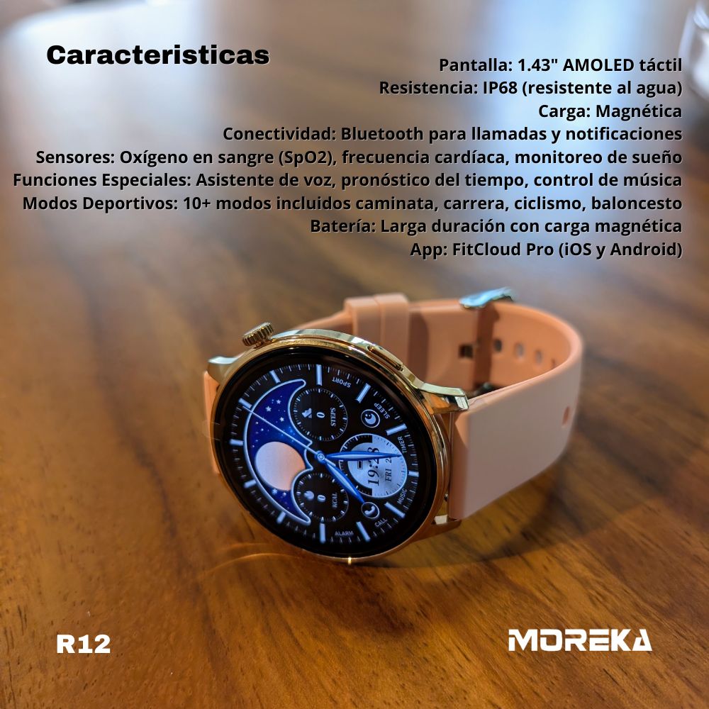 Smart Watch Moreka R12 pantalla Ultra HD 1.43