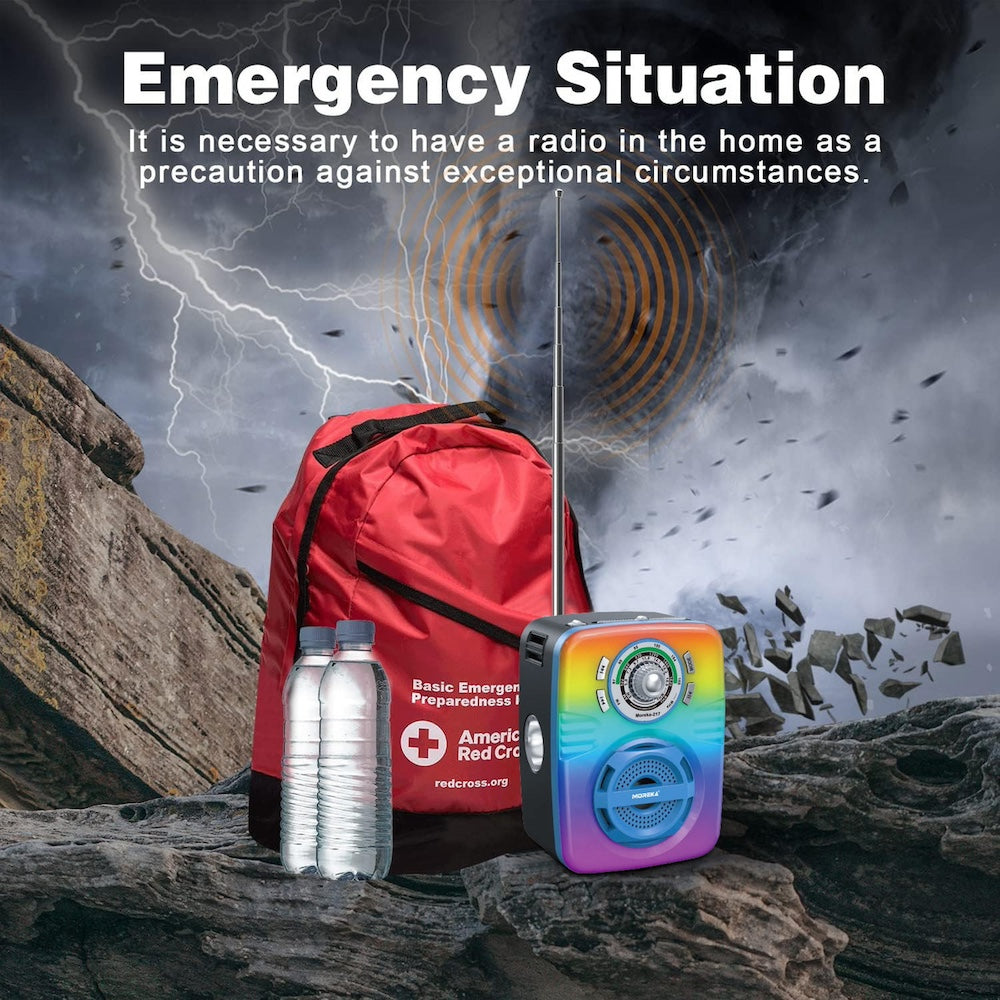 Radio Am Fm Sw Con Bluetooth Usb MicroSD Aux Recargable Moreka 217