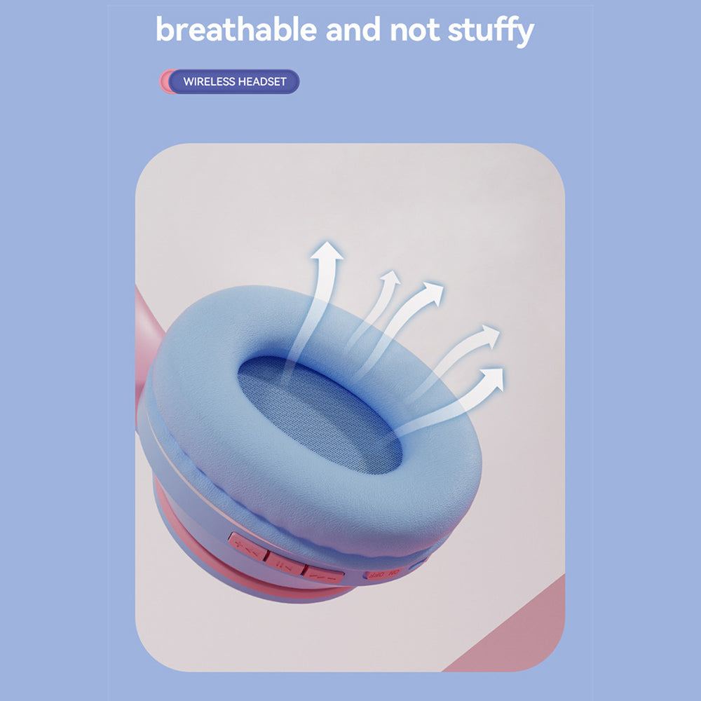 Diadema Gato Bluetooth inalámbrico Baja latencia larga duración RGB ST89M