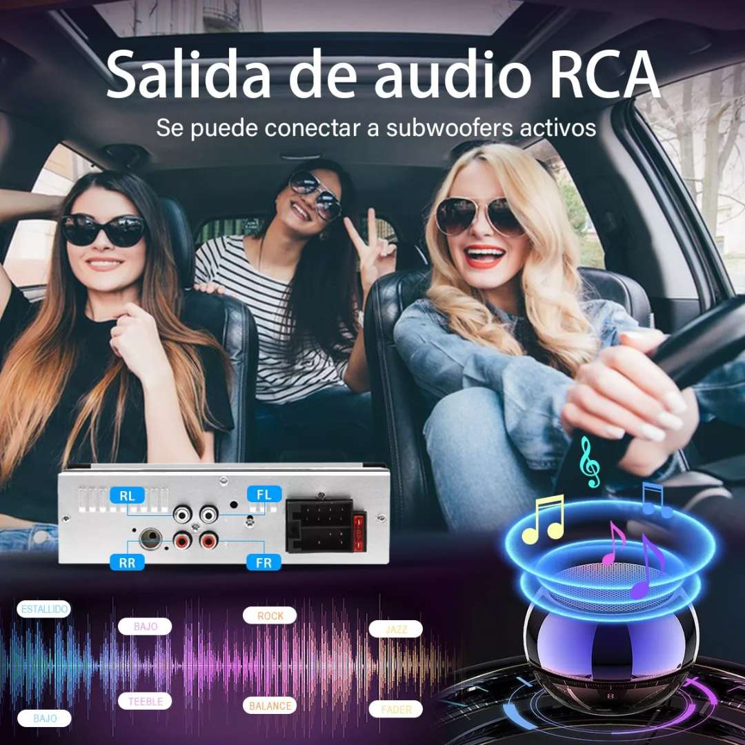 Auto Estereo Coche Reproductor Mp3 Radio Con Bt Aux 2usb Sd SY-1200