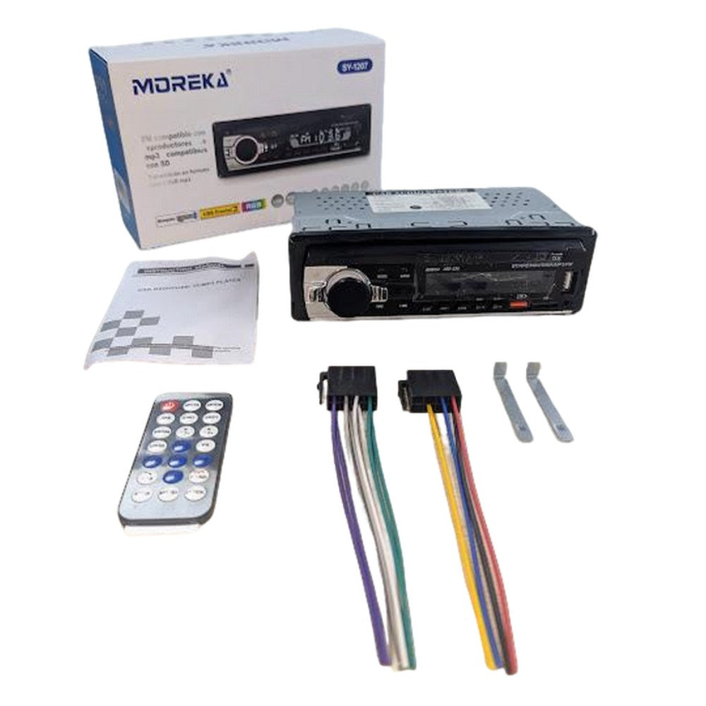 Auto Estéreo radio FM AM audio Bluetooth y llamadas manos libres Moreka SYD-1207