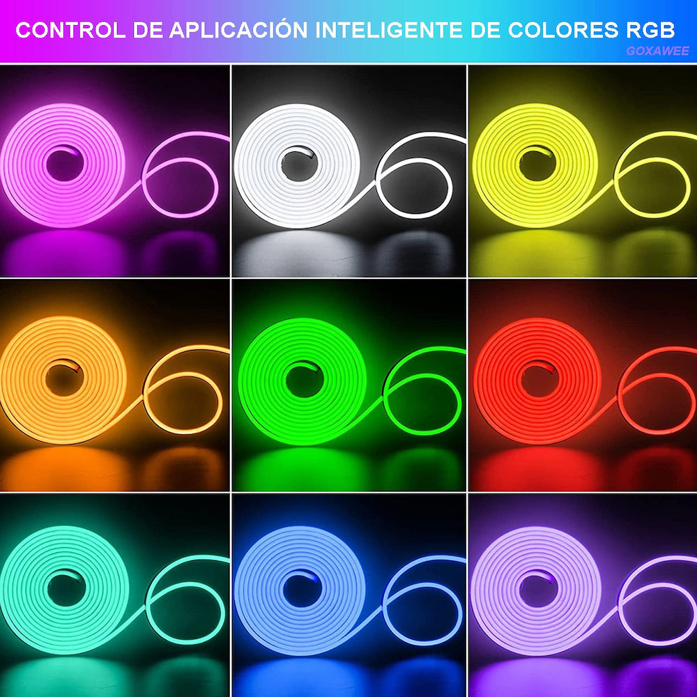 Tira Luz led NEÓN Ip65 Flexible Bluetooth De 5m