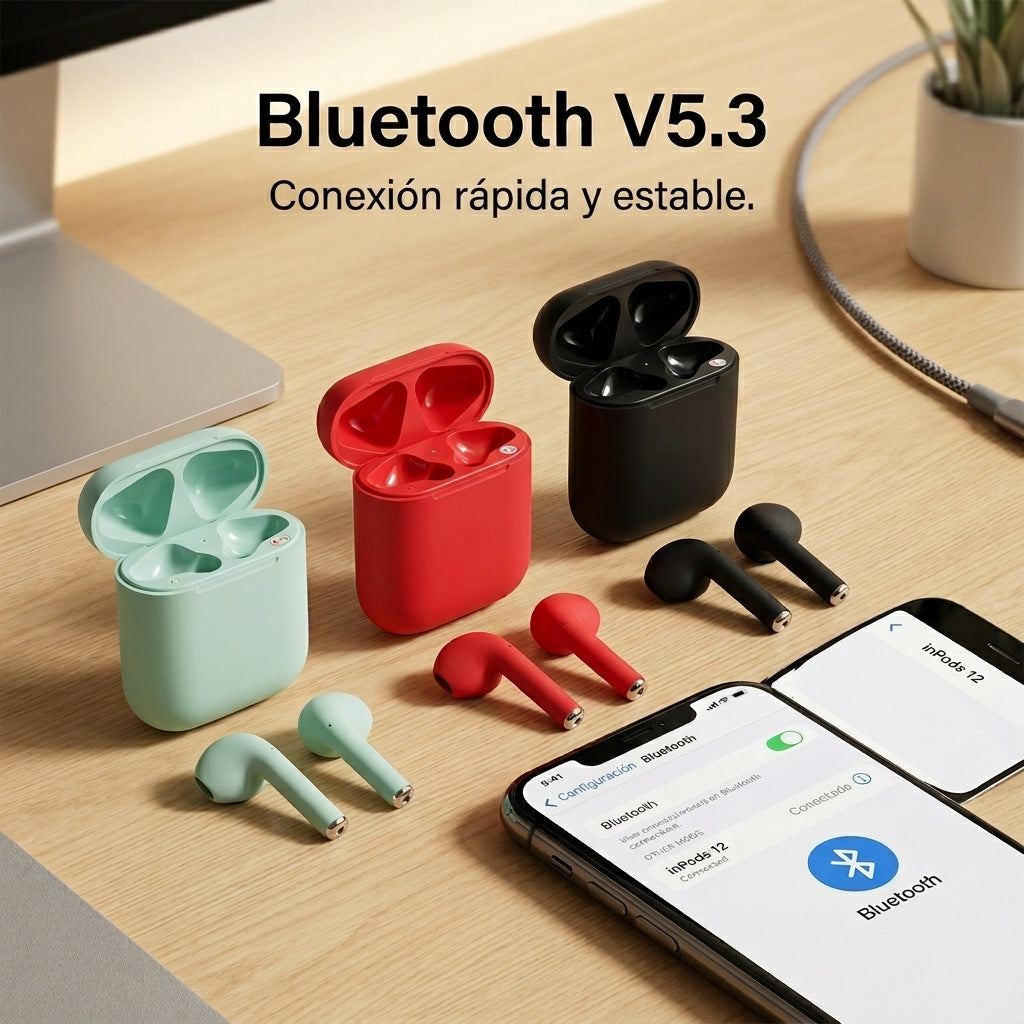 Audífonos Bluetooth inPods 12 i12 TWS