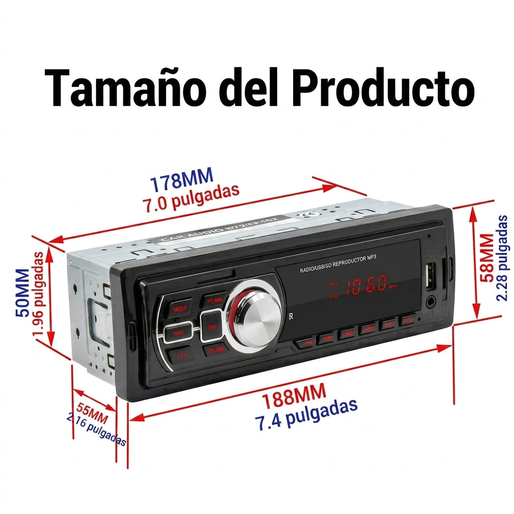 Reproductor de Radio USB SD MP3 Moreka SY-1205