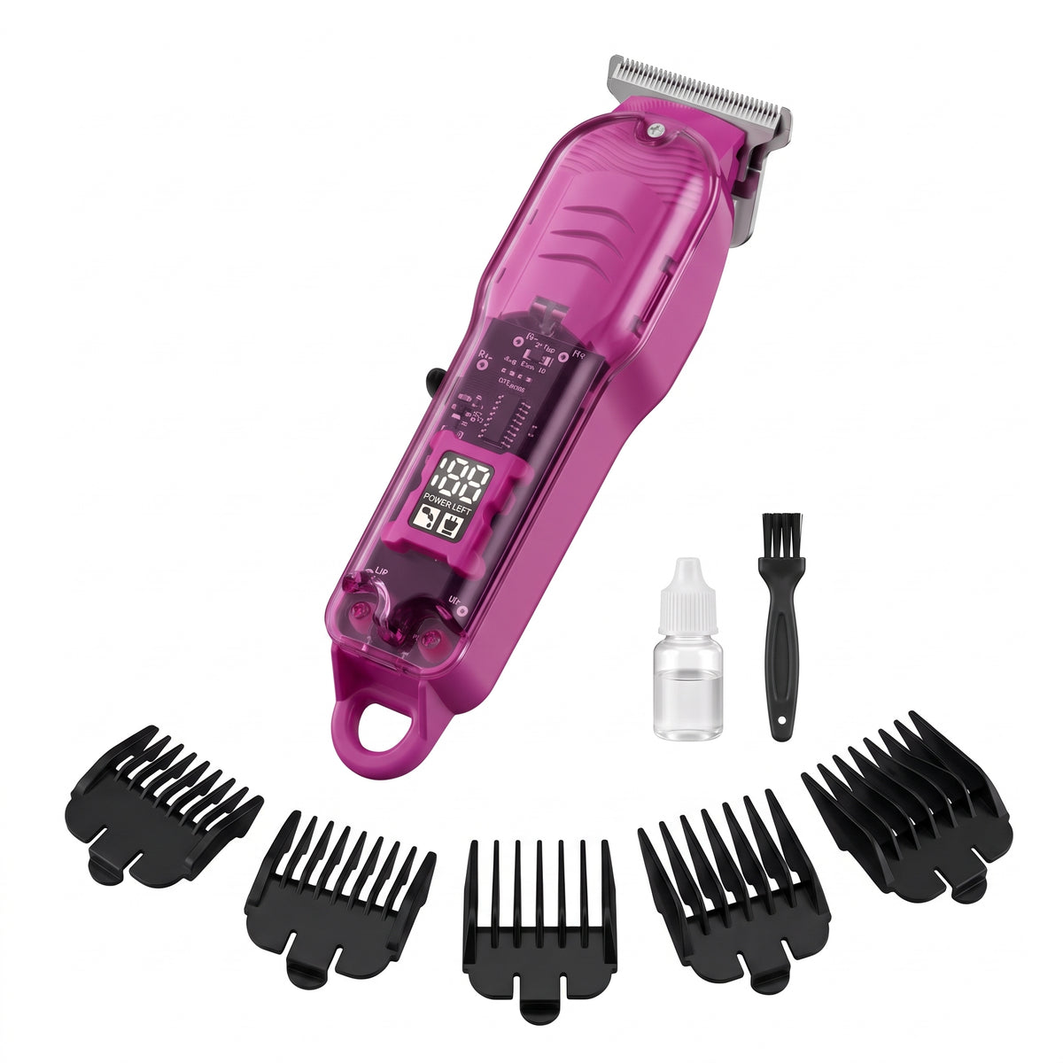 Cortadora de Cabello Moreka W-43 Kit Profesional Pantalla LCD 6 Peines Guía