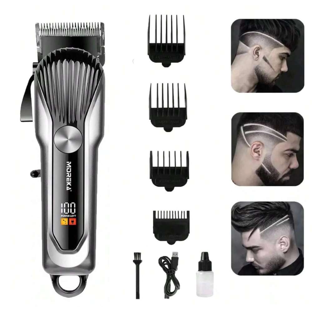 Afeitadora Cortapelos Eléctrica Inalámbrica pantalla Led para Hombres recargable W25