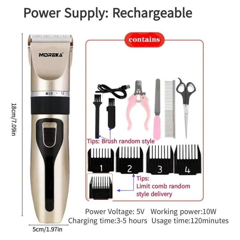 Kit de Peluquería Profesional para mascotas 8 accesorios W-28