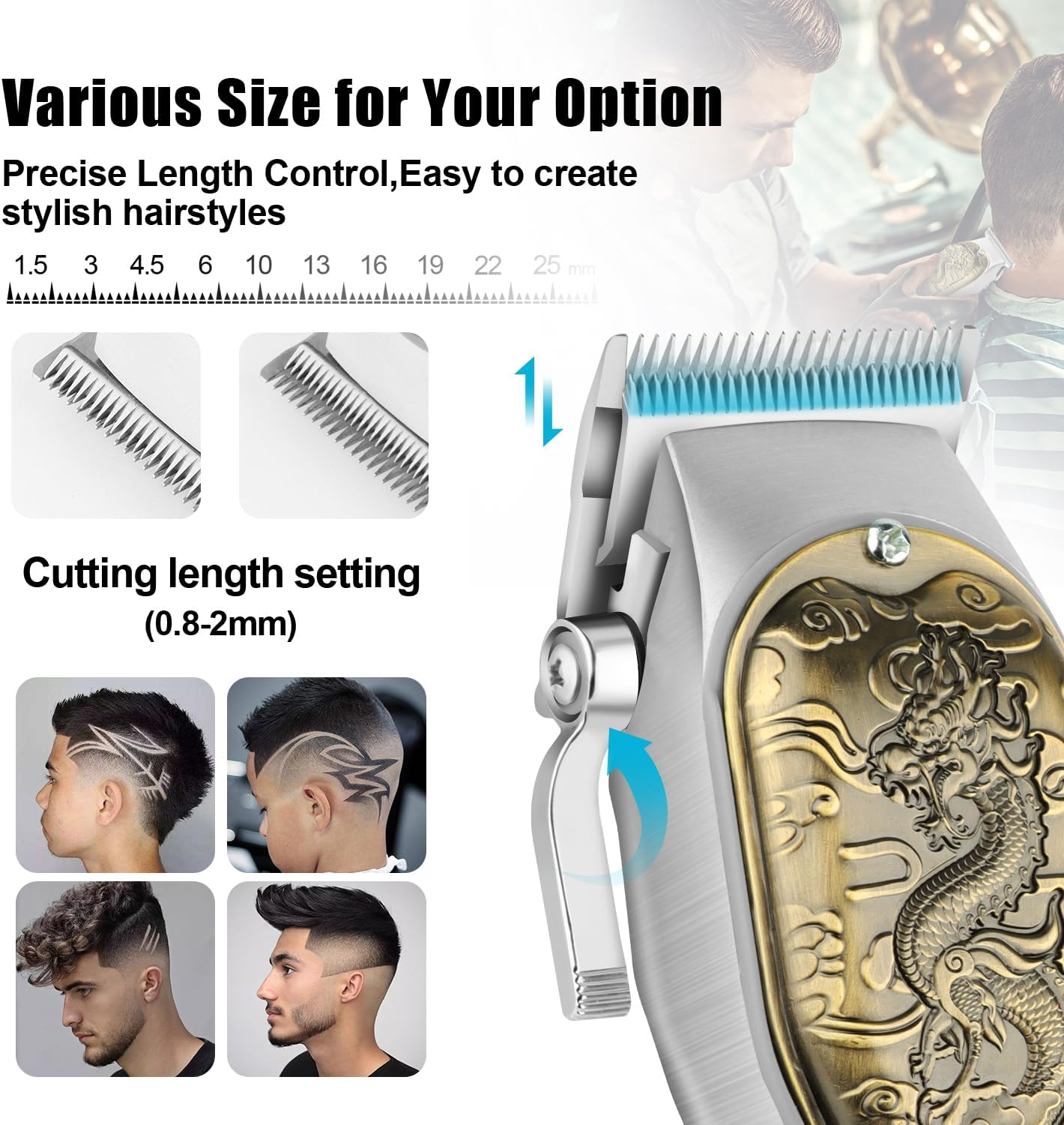 Cortapelos Eléctrica Inalámbrica 900mAh 3W recargable W-37