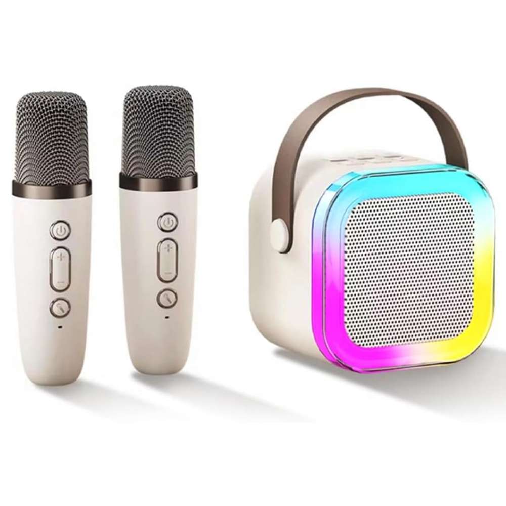 Bocina Karaoke Bluetooth  FM dual microfonos portatil WL-395