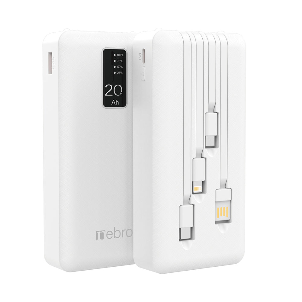 Power Bank Nebro WB-214 20000mAh 2.1A 5V incluye cables IP C V8