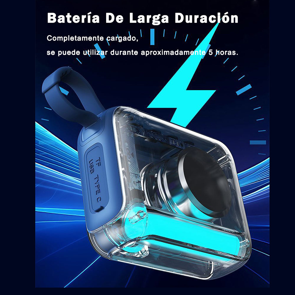 Mini Bocina Nebro 5W 1200mAh Bluetooth recargable, USB TWS WG-131
