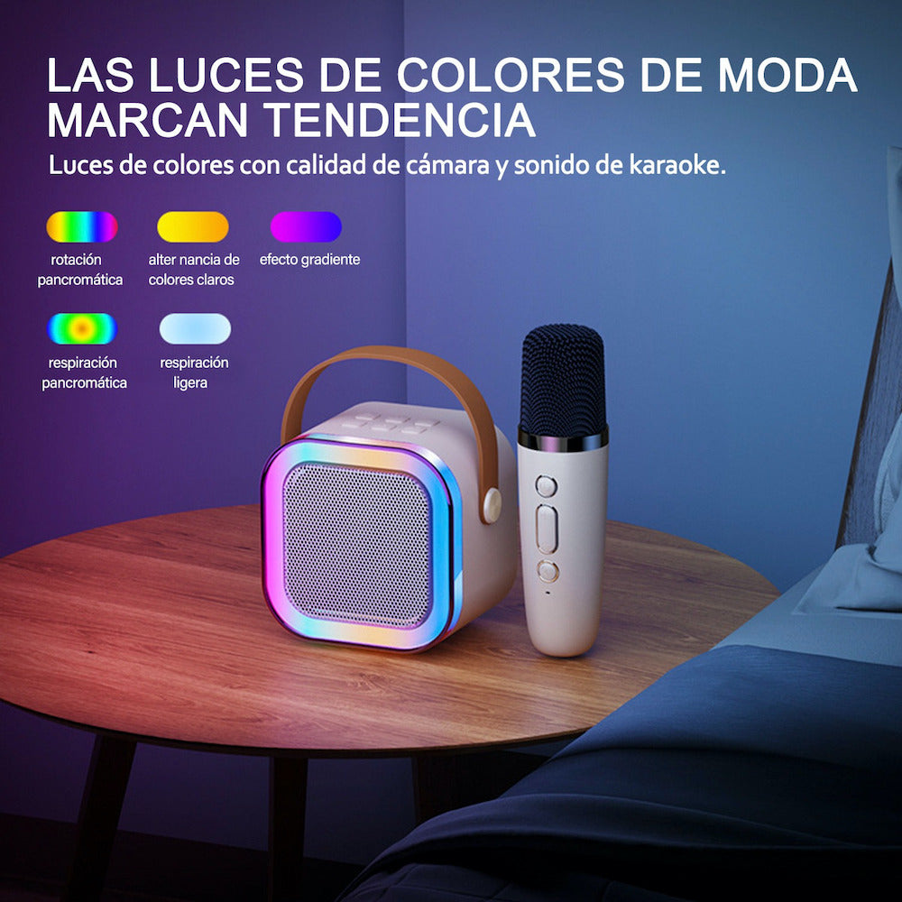 Bocina Karaoke Bluetooth FM dual microfonos portatil WL-395