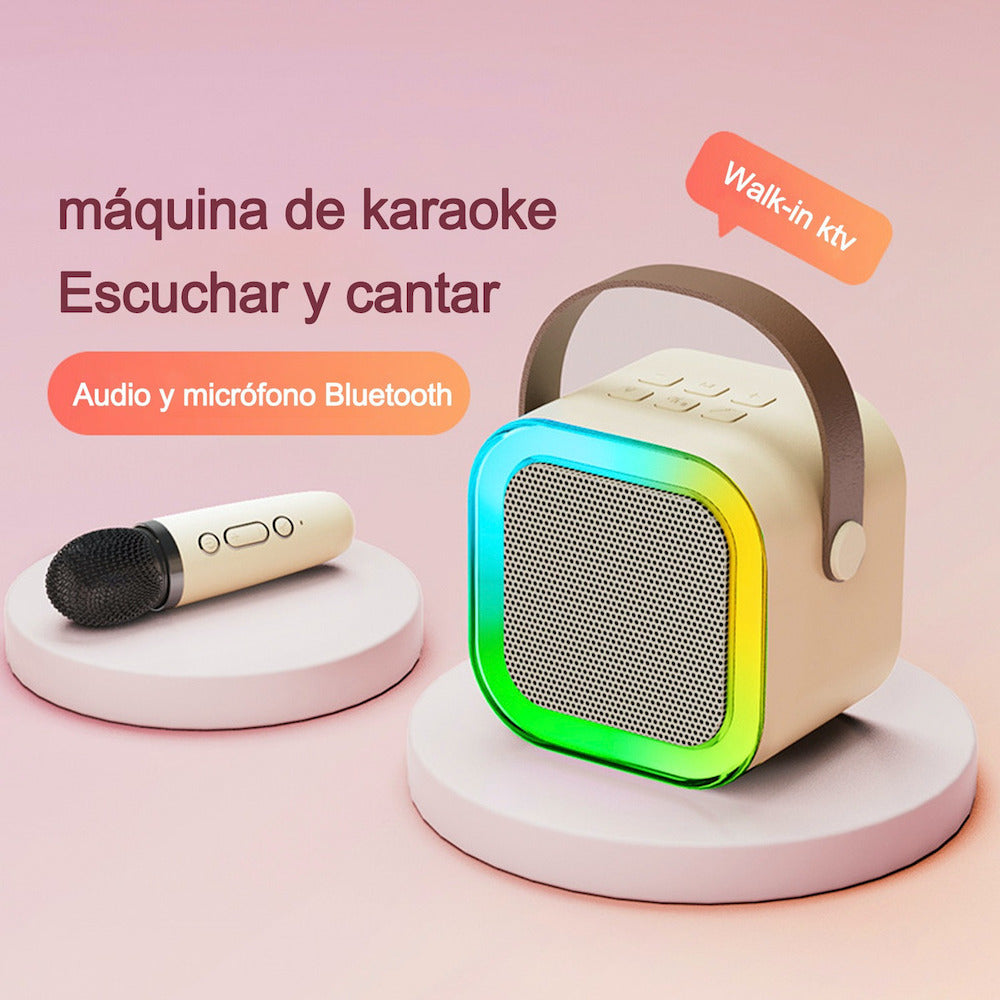 Bocina Karaoke Bluetooth FM dual microfonos portatil WL-395