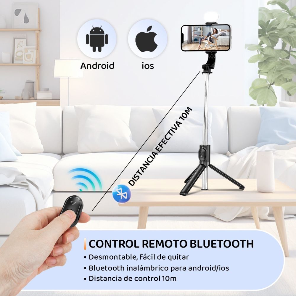 Baston Selfie Stick Tripie Celular Control Remoto Bluetooth X17D