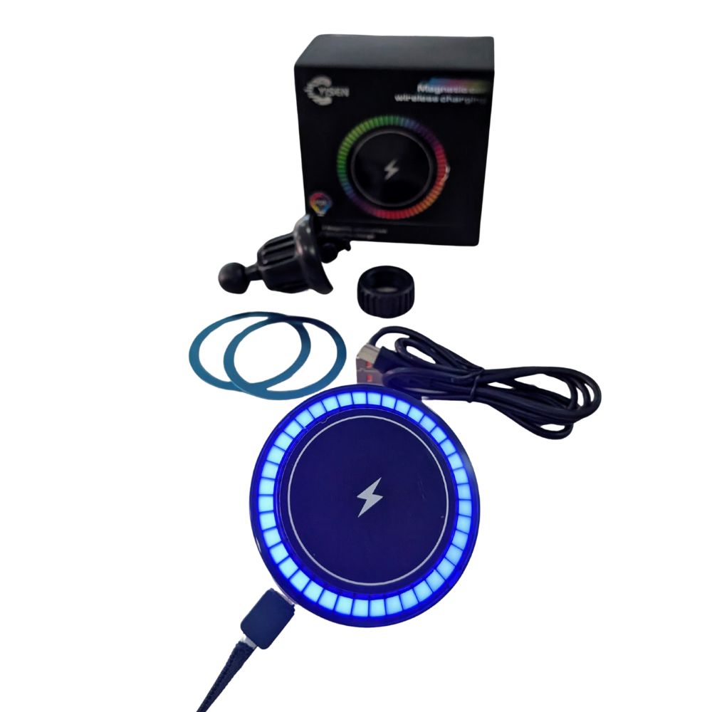 Cargador Magnético Inalámbrico 15W con gancho para auto Yisen X58
