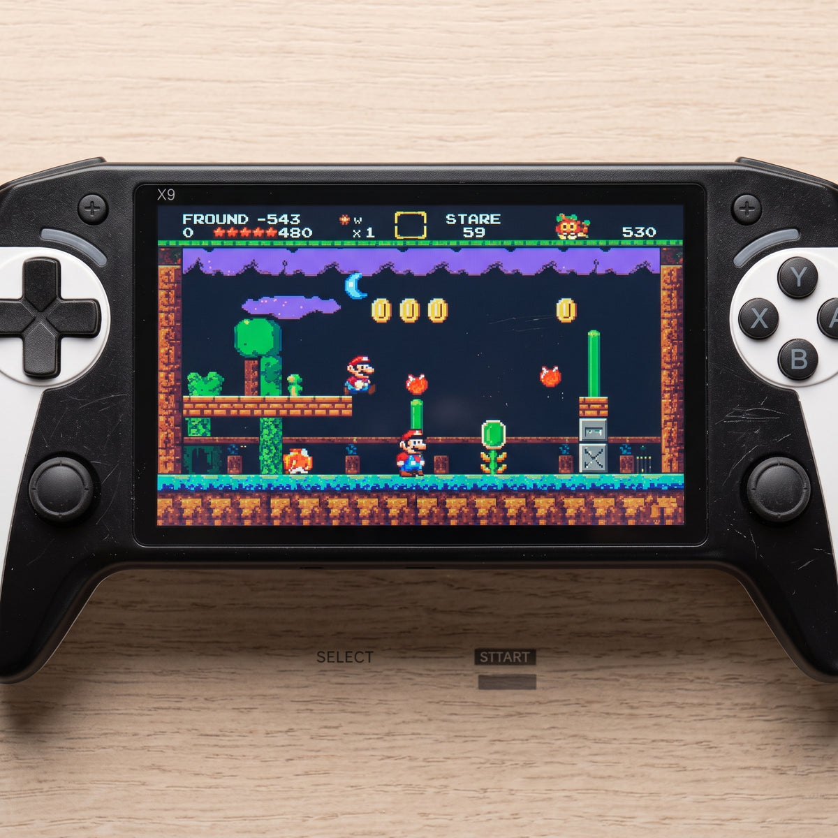 Consola de Videojuegos Moreka Black Hawk X9 con Pantalla de 5.5 Pulgadas y Doble Rocker
